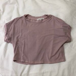 Pink cropped tee